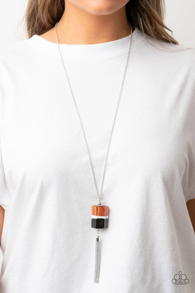 Reel It In Necklace - Black - Paparazzi Accessories