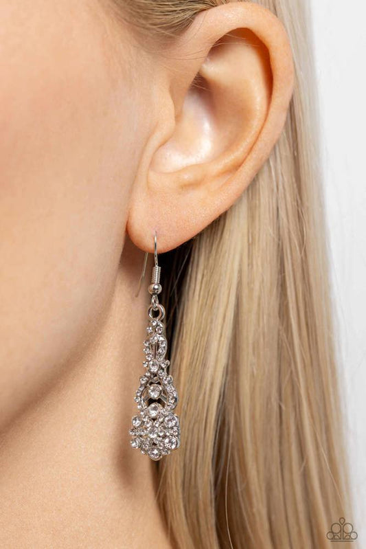 GLITZY on All Counts - White - Paparazzi Accessories