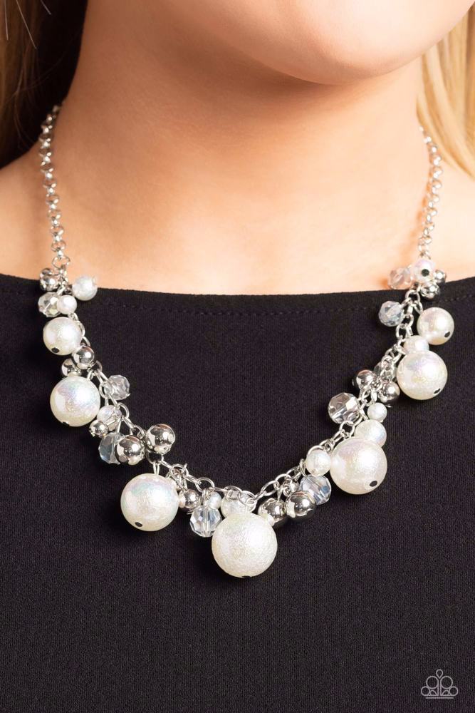 Scratched Shimmer - White - Paparazzi Accessories