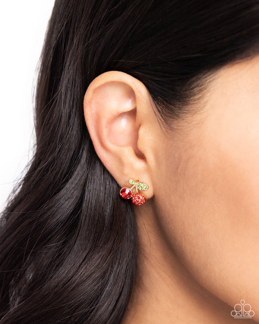 Cherry Candidate - Gold - Paparazzi Accessories