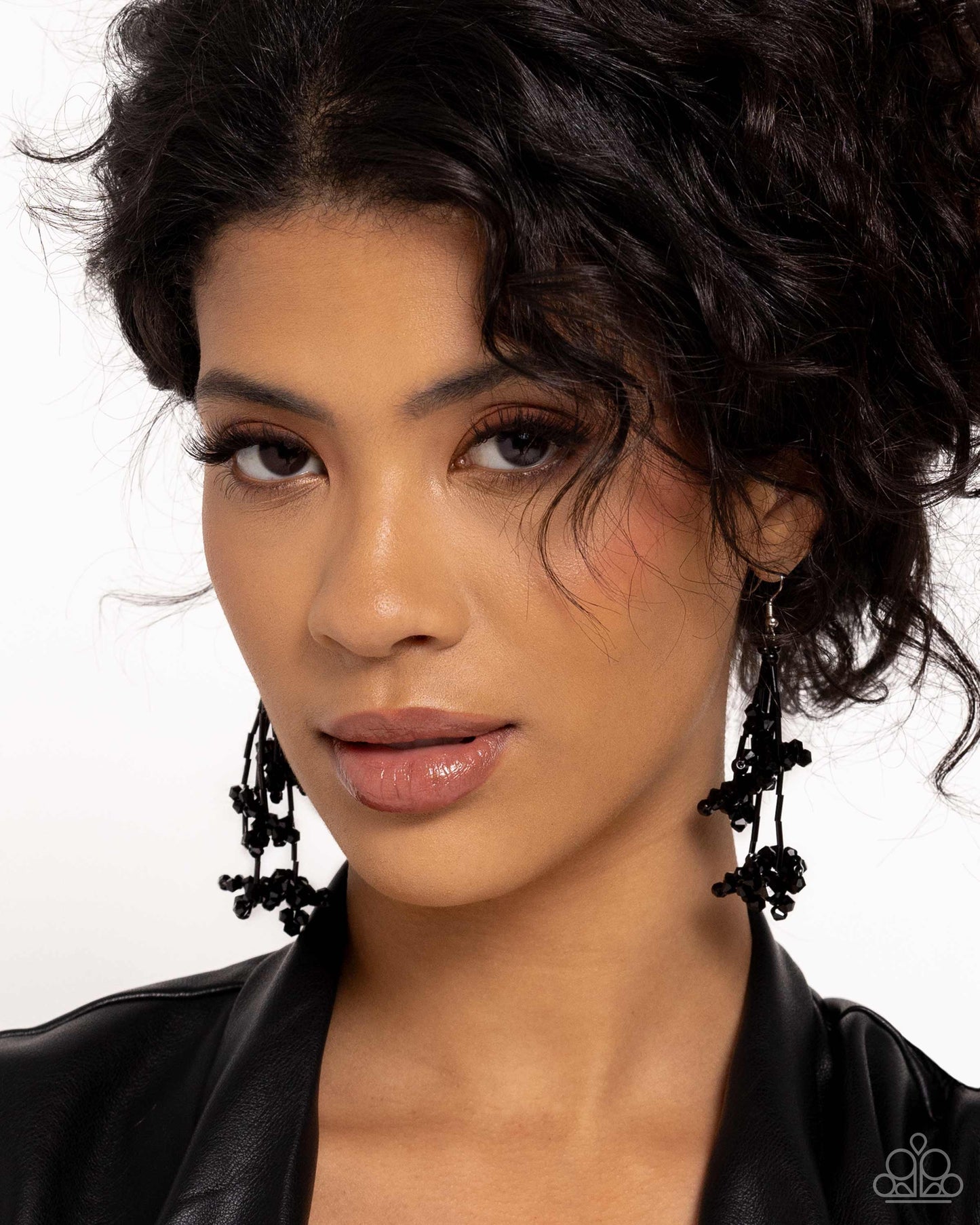 Petaled Precipitation - Black - Paparazzi Accessories