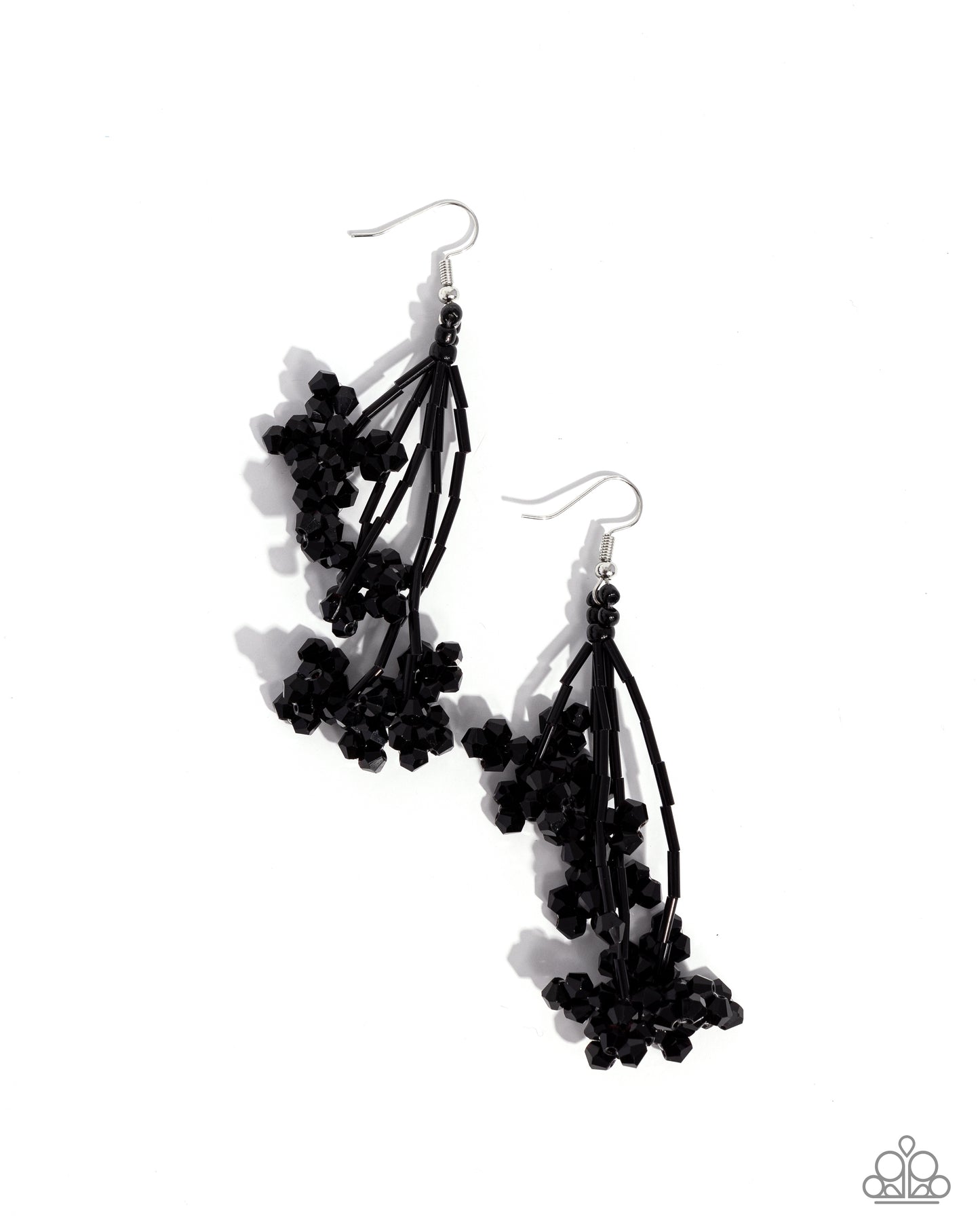 Petaled Precipitation - Black - Paparazzi Accessories