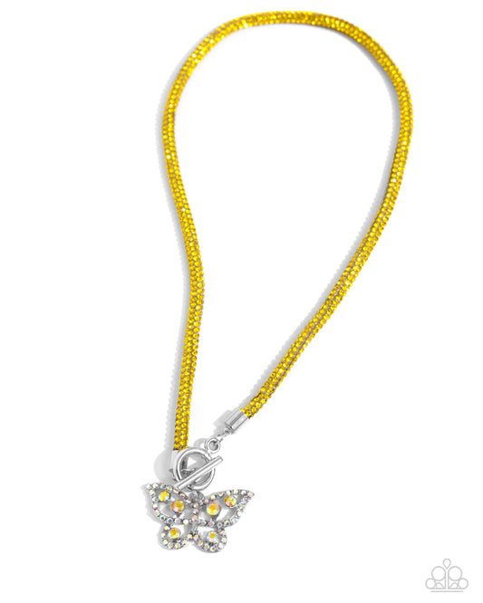 On SHIMMERING Wings - Yellow - Paparazzi Accessories