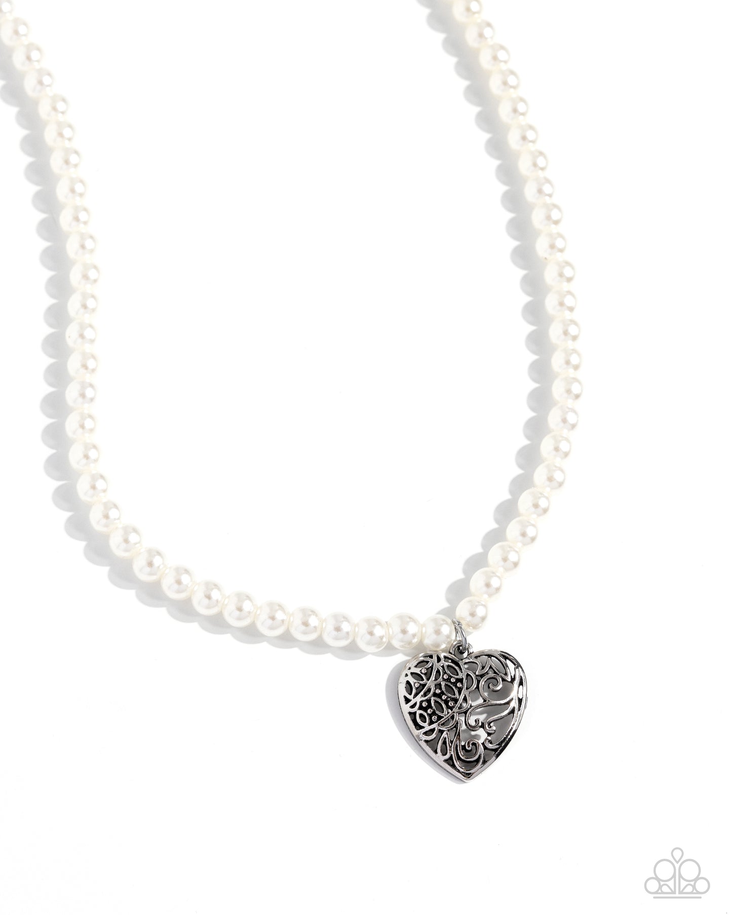 Filigree Infatuation - White - Paparazzi Accessories