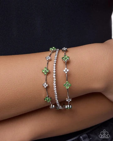 Layered Blooms - Green