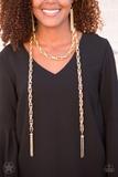 SCARFed for Attention - Gold - Paparazzi Accessories