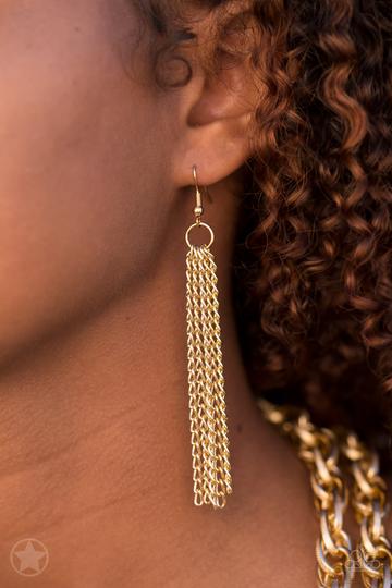 SCARFed for Attention - Gold - Paparazzi Accessories