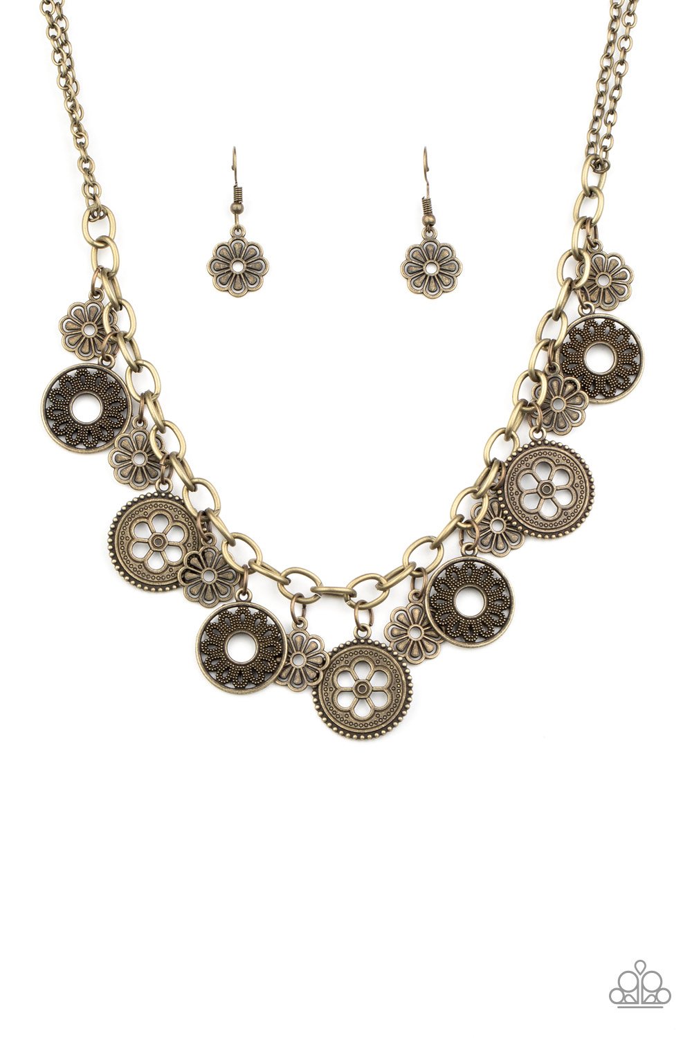 Meadow Masquerade - Brass - Paparazzi Accessories