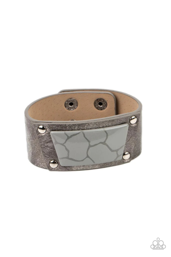 Geo Glamper - Silver - Paparazzi Accessories