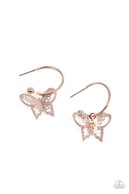 Butterfly Freestyle - Rose Gold - Paparazzi Accessories