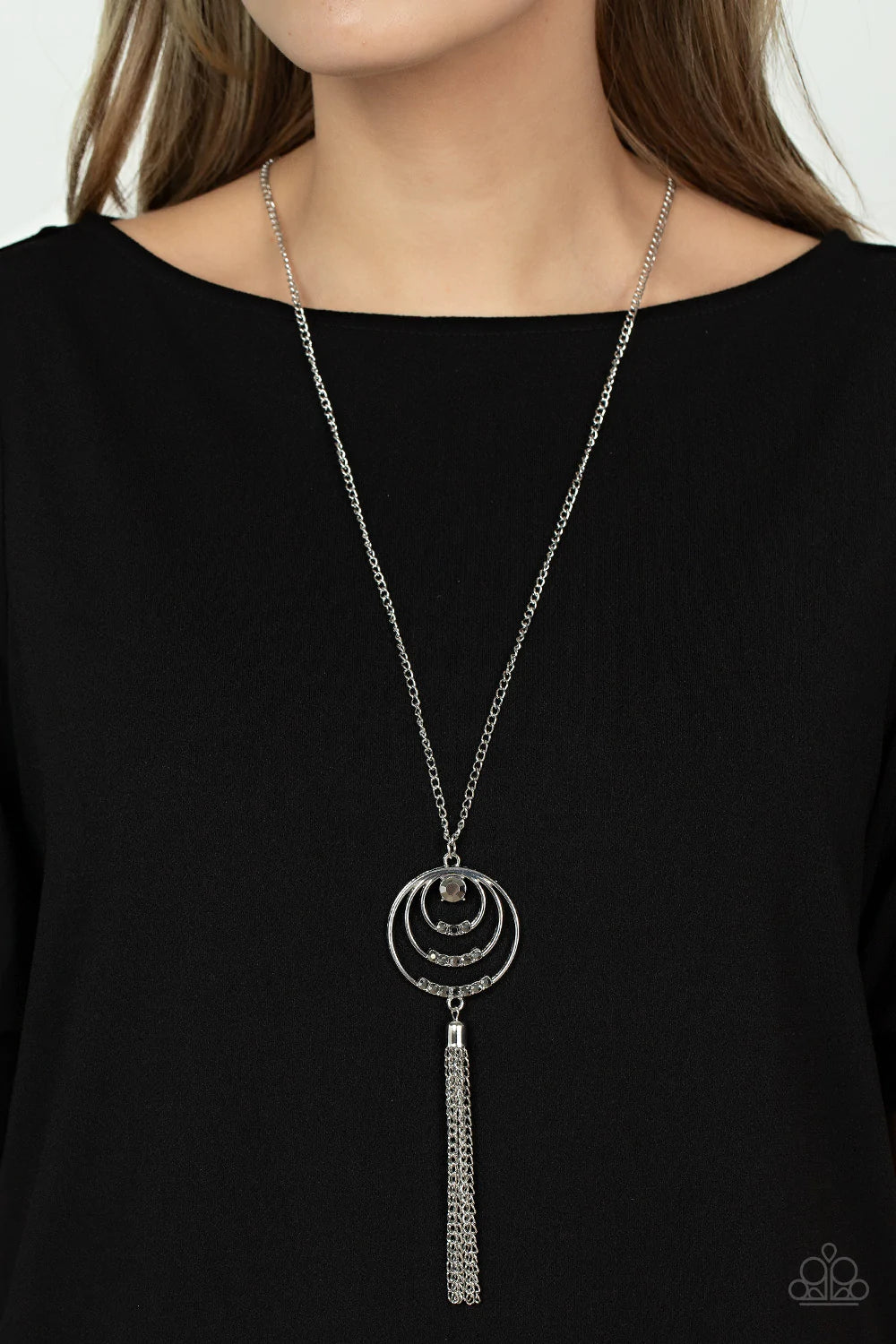 Spiraling Sparkle - Silver - Paparazzi Accessories