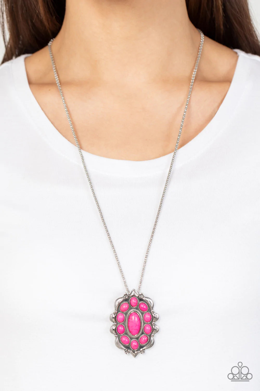 Mojave Medallion - Pink - Paparazzi Accessories