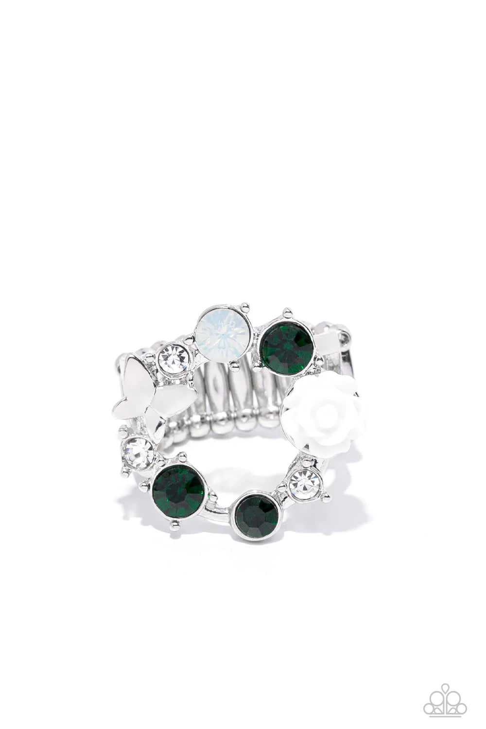 Butterfly Bustle - Green - Paparazzi Accessories