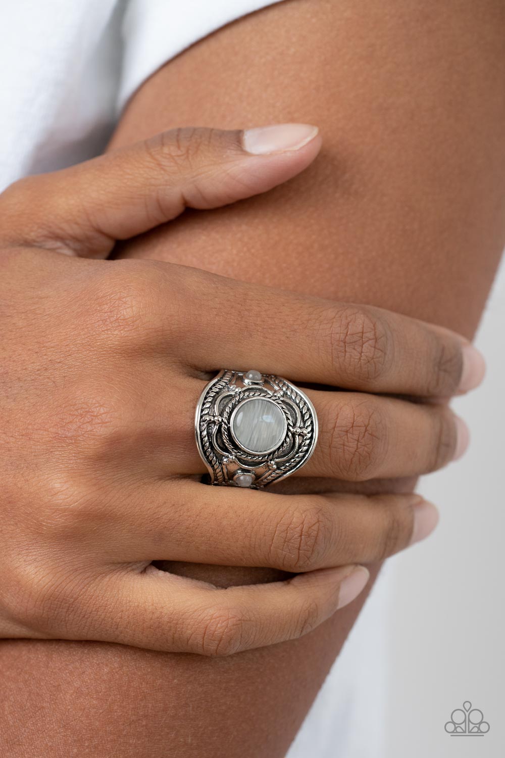 Exuberant Escapade - White - Paparazzi Accessories