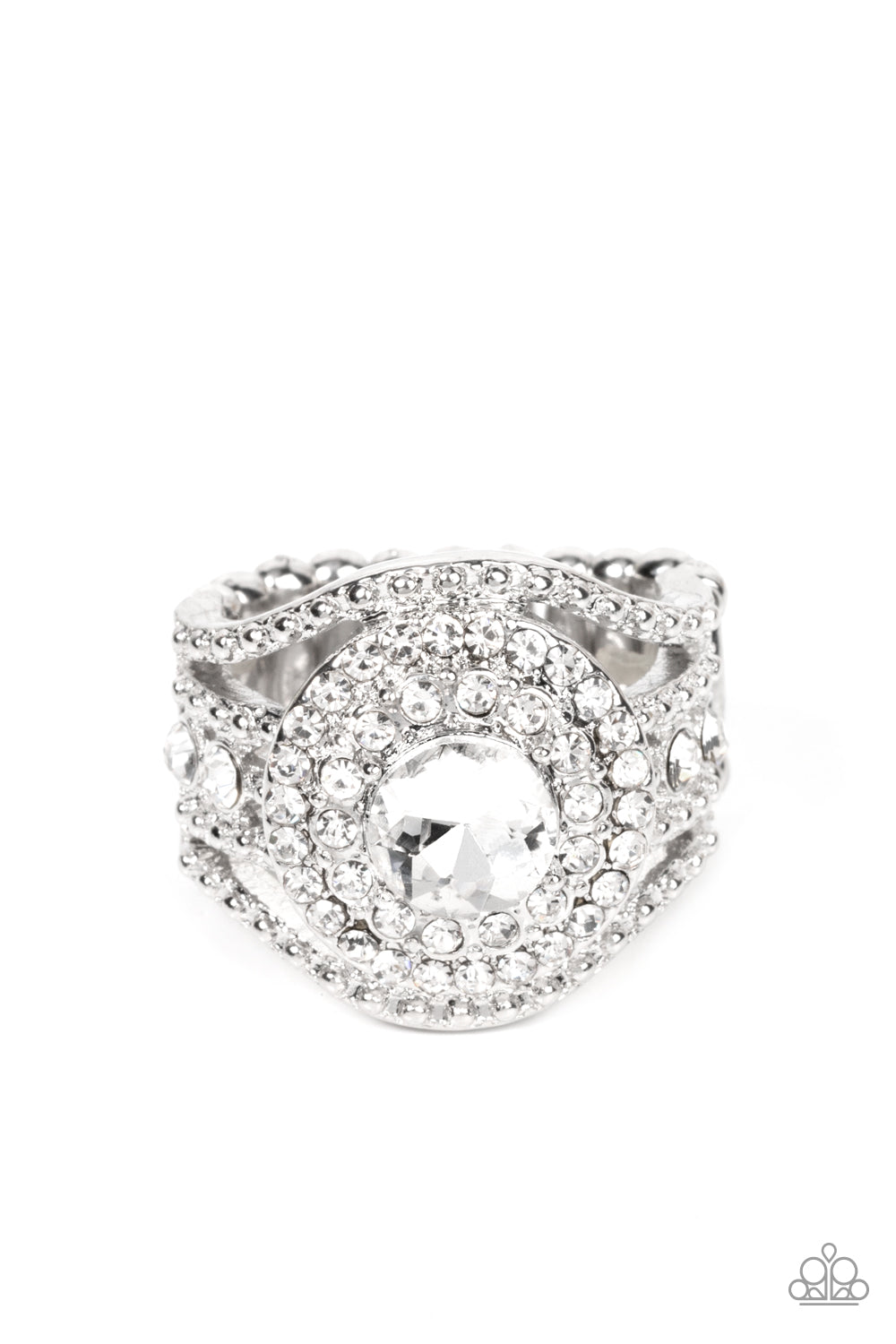 Understated Drama - White - Paparazzi Accessories