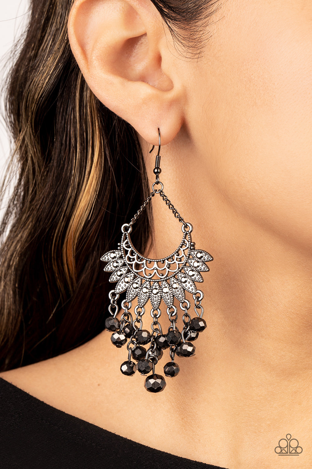 Chromatic Cascade - Black - Paparazzi Accessories