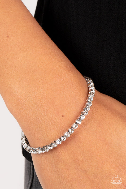Rhinestone Spell - White - Paparazzi Accessories
