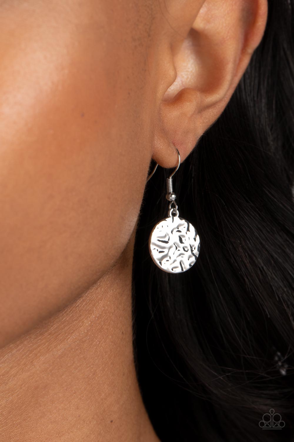 Dizzying Discs - Silver - Paparazzi Accessories