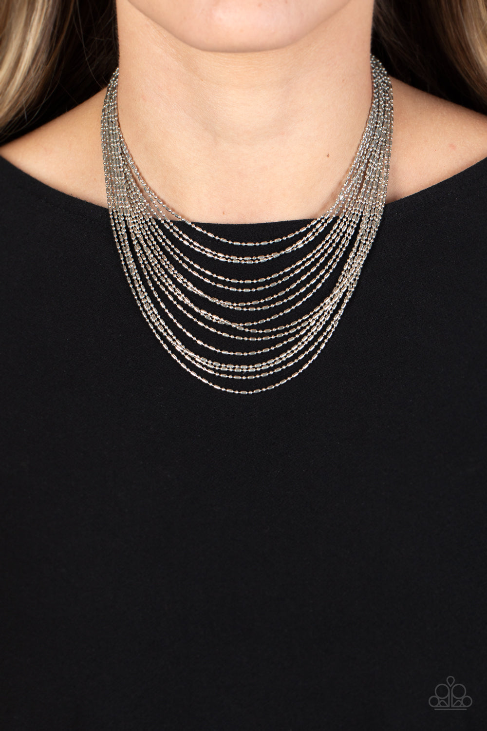 Cascading Chains - Silver - Paparazzi Accessories