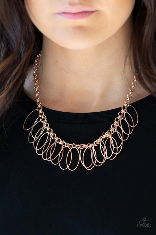 Fringe Finale - Rose Gold - Paparazzi Accessories