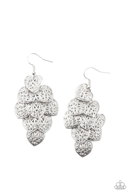 Shimmery Soulmates - Silver - Paparazzi Accessories