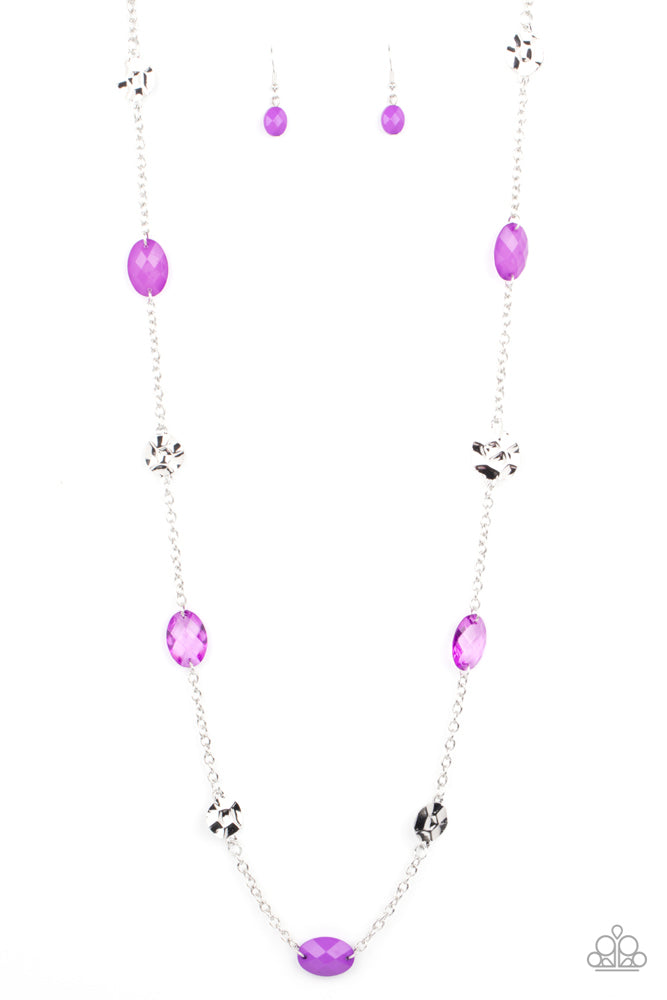 Glossy Glamorous Necklace - Purple - Paparazzi Accessories