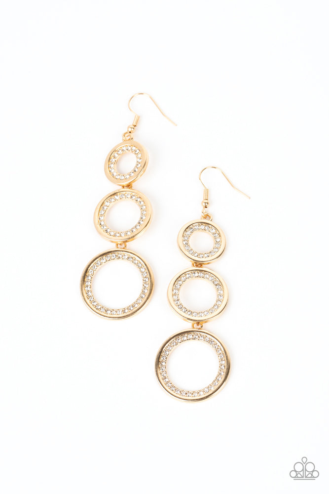 Shimmering in Circles - Gold - Paparazzi Accessories