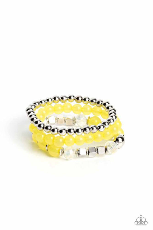 CUBE Your Enthusiasm - Yellow - Paparazzi Accessories