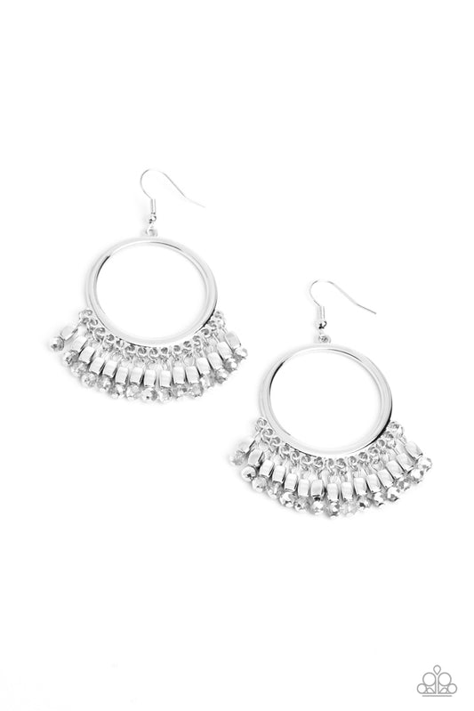 Fringe Fanfare - Silver - Paparazzi Accessories