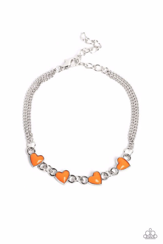 Smitten Sweethearts - Orange - Paparazzi Accessories