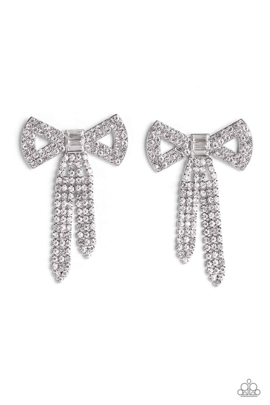 Just BOW With It - White- Paparazzi Accessories