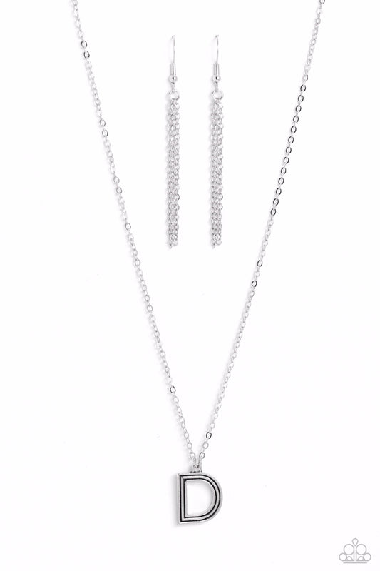 Leave Your Initials - Silver - D - Paparazzi Accessories