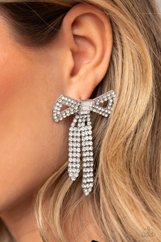 Just BOW With It - White- Paparazzi Accessories