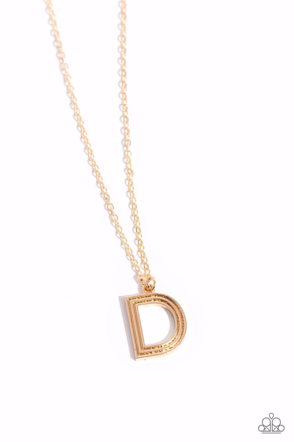 Leave Your Initials - Gold - D - Paparazzi Accessories