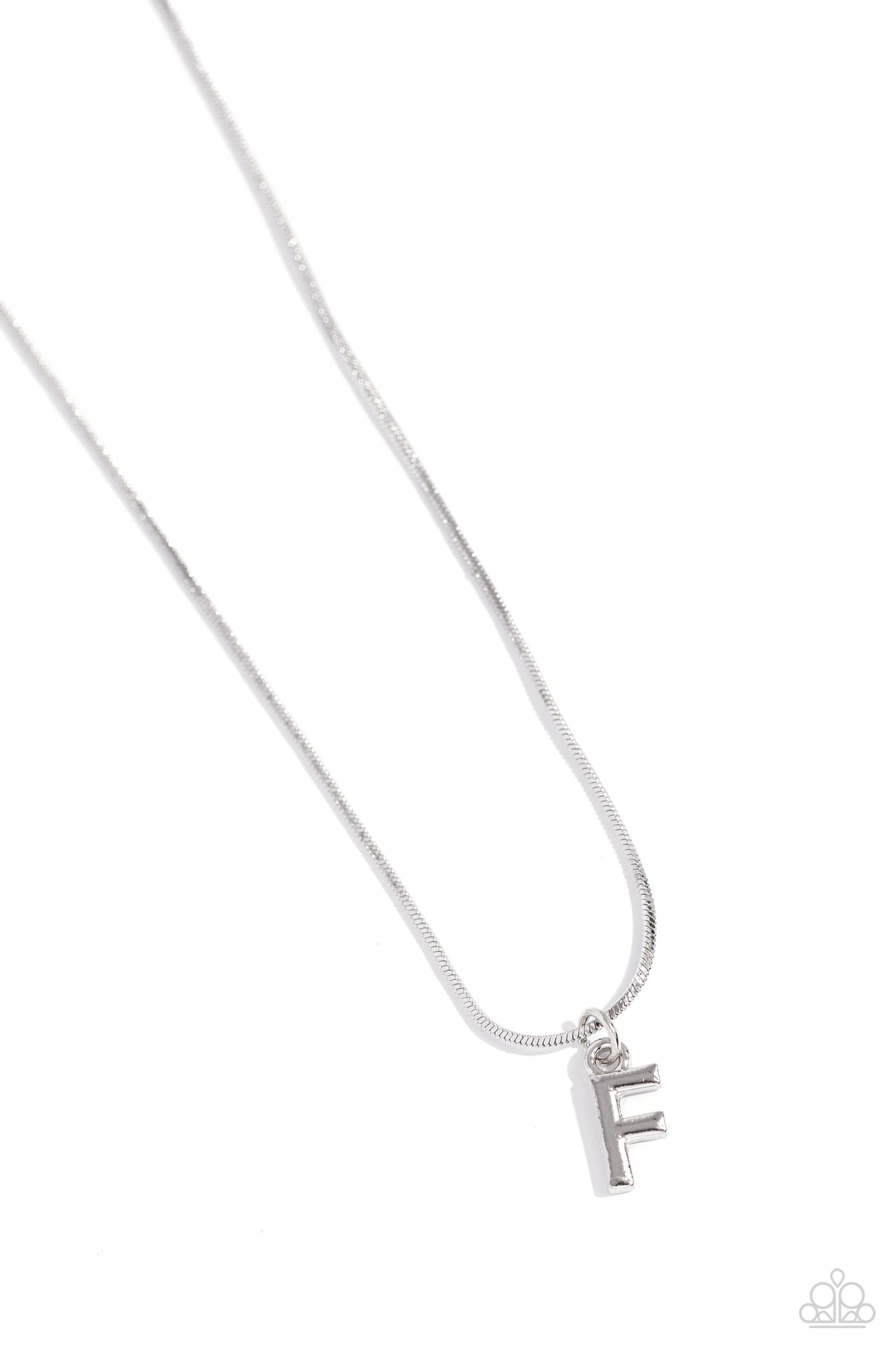 Seize the Initial - F - Silver - Paparazzi Accessories