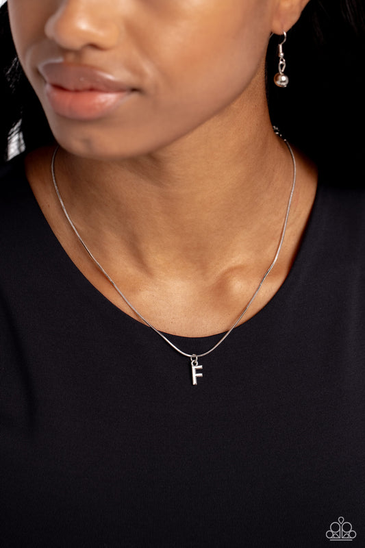 Seize the Initial - F - Silver - Paparazzi Accessories