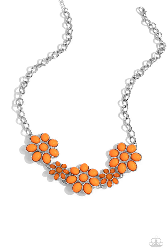 Flamboyantly Flowering - Orange - Paparazzi Accessories