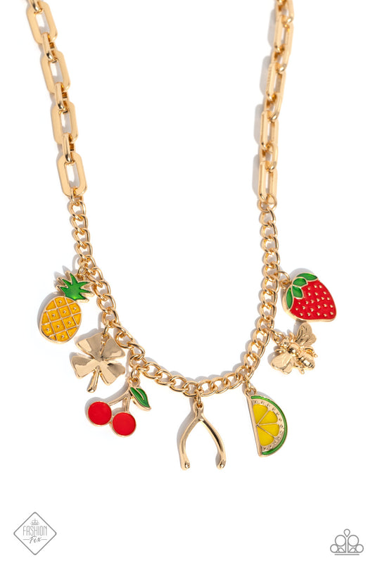 Fruit Festival - Gold - Paparazzi Accessories