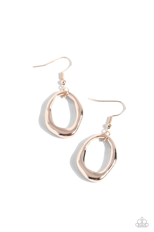 Asymmetrically Artisan - Rose Gold - Paparazzi Accessories