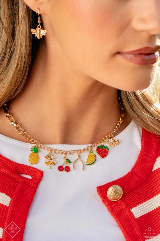 Fruit Festival - Gold - Paparazzi Accessories