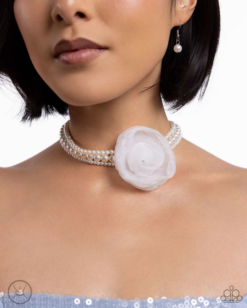 Radiant Rosette - White - Paparazzi Accessories