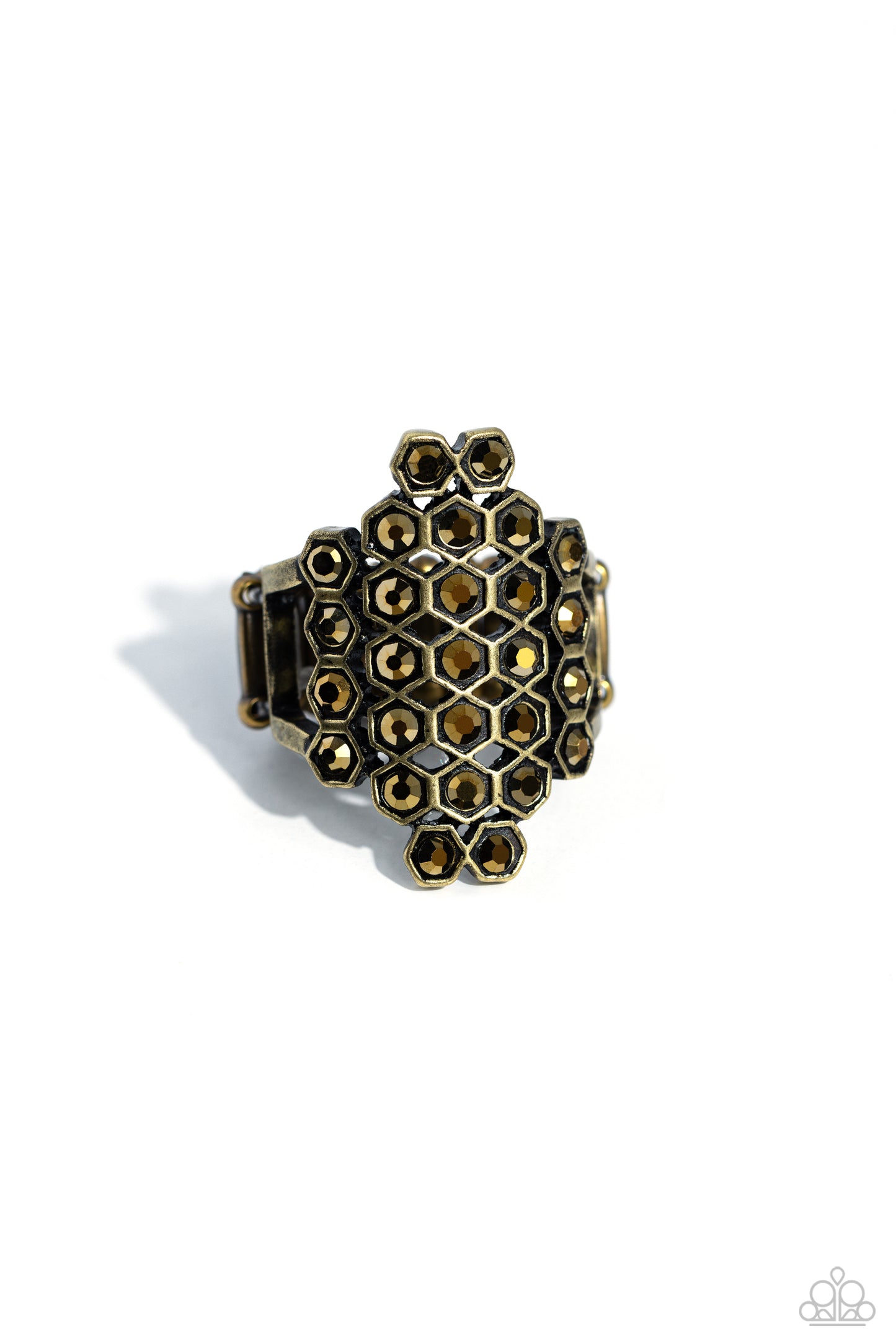 Honeycomb Haute - Brass - Paparazzi Accessories