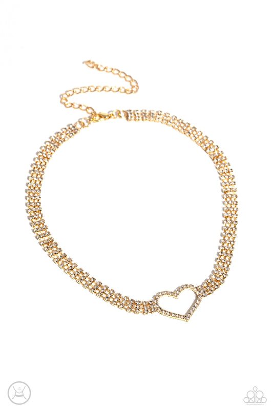 Rows of Romance - Gold - Paparazzi Accessories