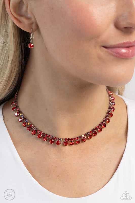 Ritzy Rhinestones - Red - Paparazzi Accessories