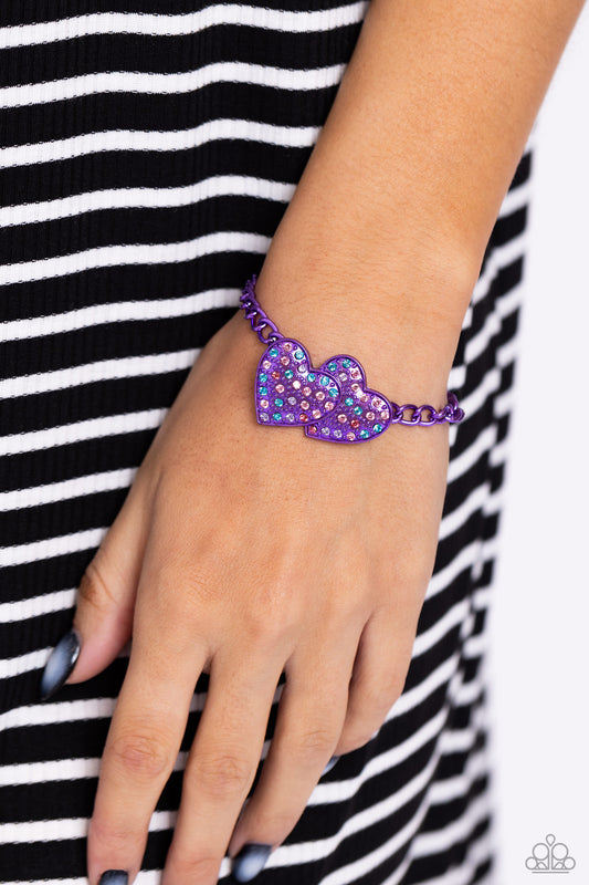 Lovestruck Lineup - Purple - Paparazzi Accessories