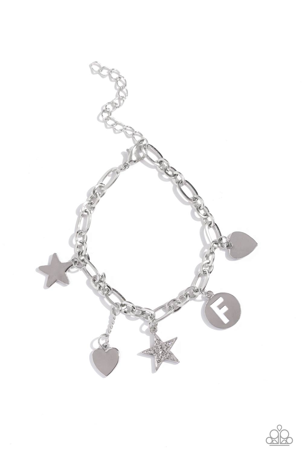 Legacy Letters - White - F - Paparazzi Accessories