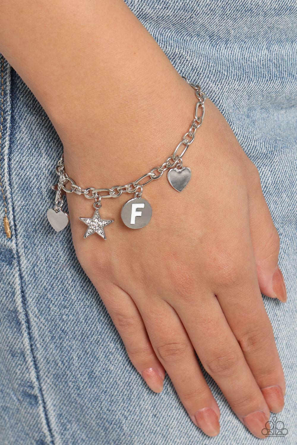 Legacy Letters - White - F - Paparazzi Accessories