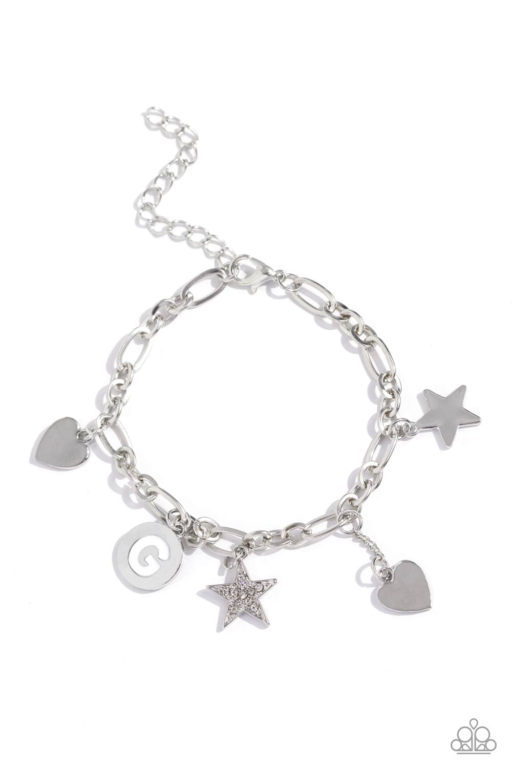 Legacy Letters - White - G - Paparazzi Accessories