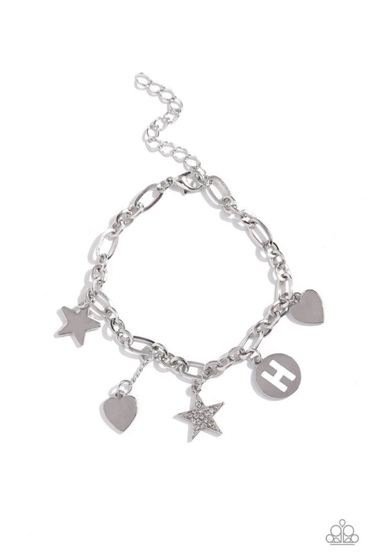 Legacy Letters - White - H - Paparazzi Accessories