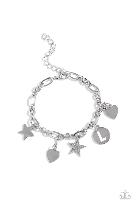 Legacy Letters - White - L - Paparazzi Accessories